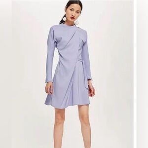 Topshop Lavender Origami Mini Wrap Dress. NWT Size 6
